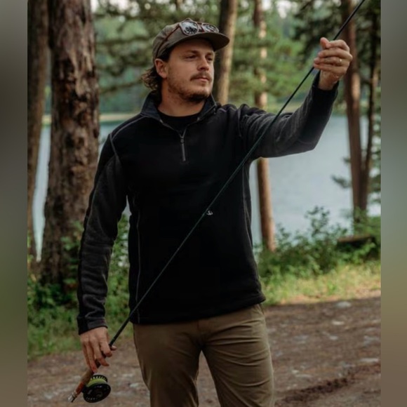 KUHL Revel Quarter Zip Blue Fleece Men’s Sweater